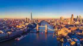 Aerial view of London and the Thames