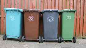 A row of wheely bins