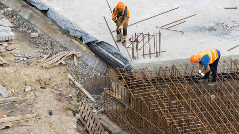 Construction workers on site