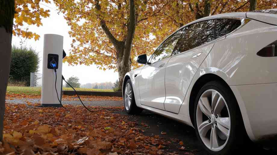 EV charging by a park