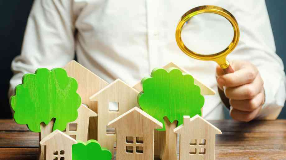 Wooden trees and houses.