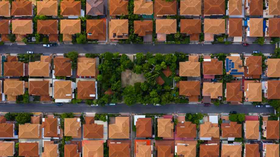 Ariel view of a housing estate. Ariel view of a housing estate.