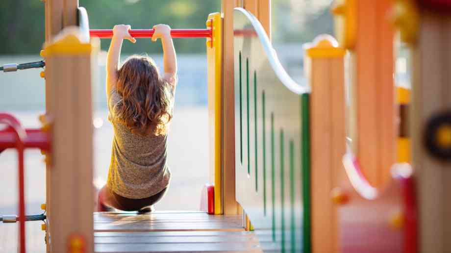 Child on playground. Child on playground.