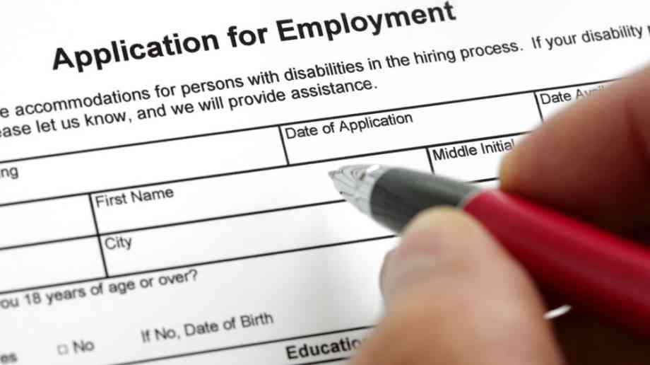 Work application form