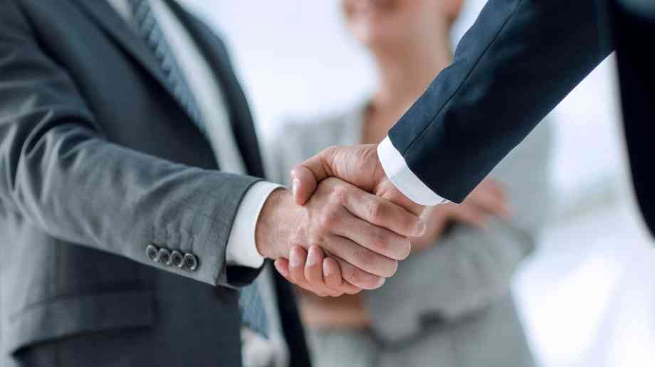 Business handshake.