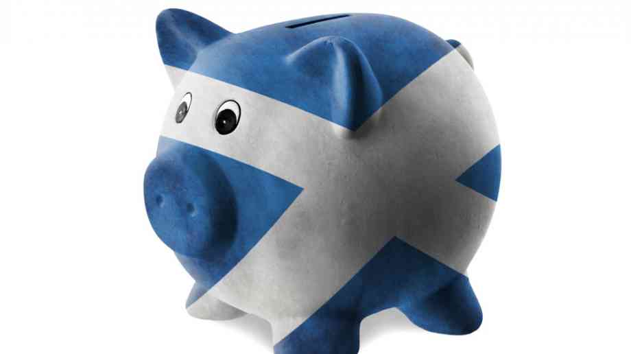 Piggy bank with Scotland flag Piggy bank with Scotland flag
