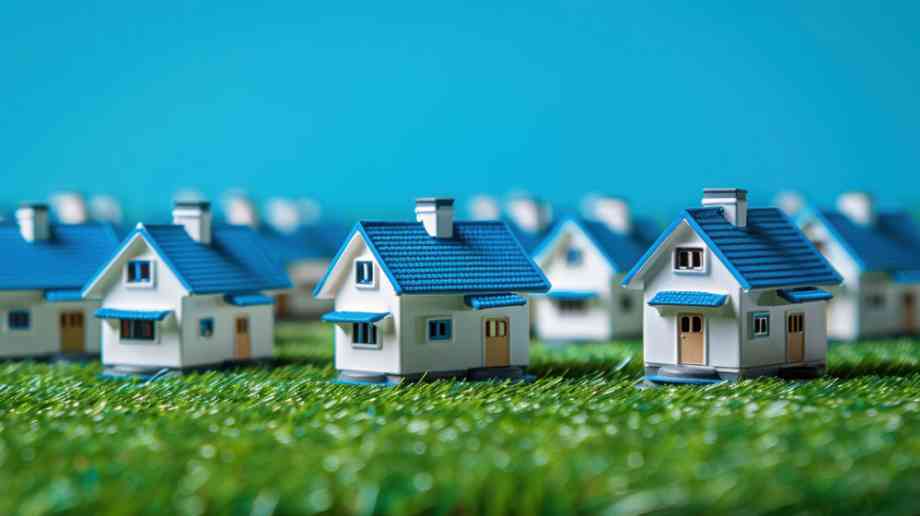 Miniature model houses.